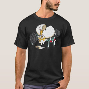 Camiseta Engraçada Malhação De Ovo Barbelhas De Giro Que Le