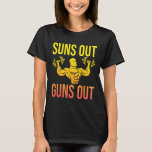 Camiseta Engraçada Malhação do Bodybuilding Sun Sai das Arm