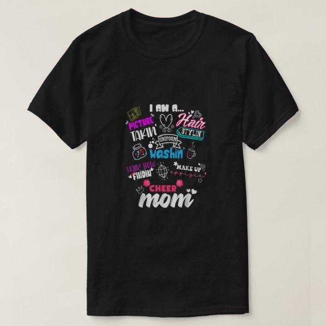 Camiseta Engraçada Mama De Cheerhead Para Mães De Saúde. (Frente do Design)