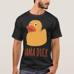 Camiseta Engraçada Mama Duck Rubber Ducky Family Cortando d
