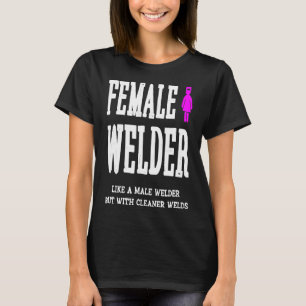 Camiseta Engraçada Mulher Soldadora Citação Rapariga Soldad
