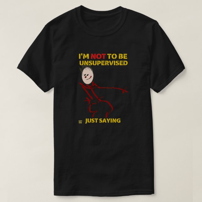 camiseta engraçada "NÃO SUPERVISTA" (Frente do Design)