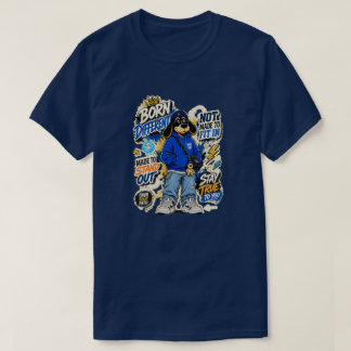 Camiseta engraçada 'Nascido Cansado' para adultos