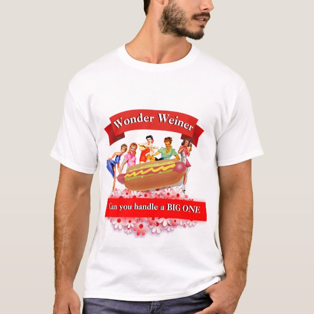 Camiseta Engraçada Noveldade Gráfica WEINER (Frente)