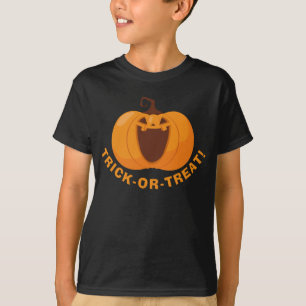 Camiseta Engraçada ou Engraçada Pumpkin Laranja Cute Hallow