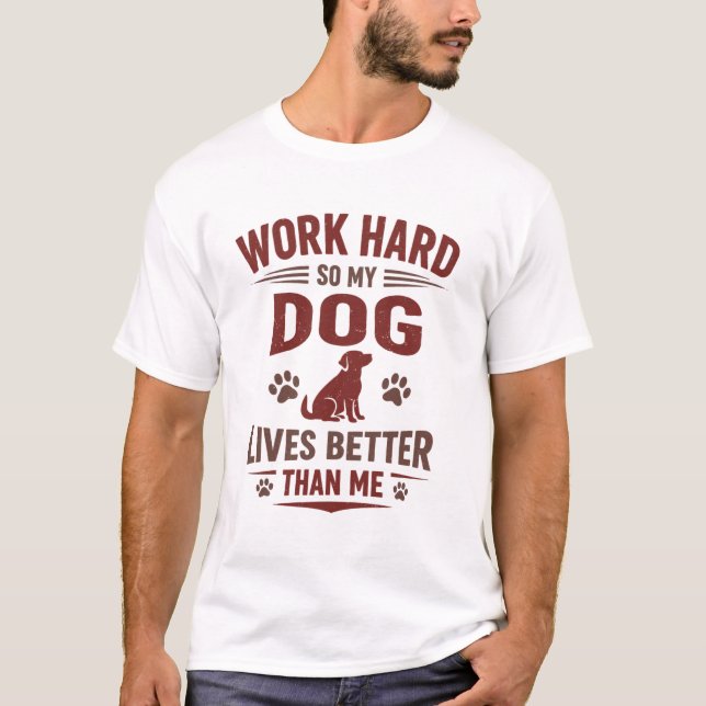 Camiseta Engraçada para Amantes de Cachorros Eu Tr (Frente)