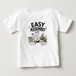 Camiseta engraçada para bebê de montagem fácil – P