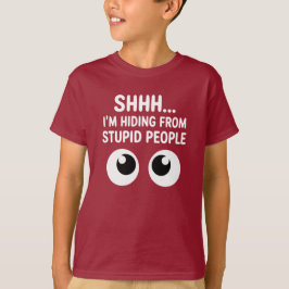 Camiseta engraçada para crianças Shhh Estou Me Esc