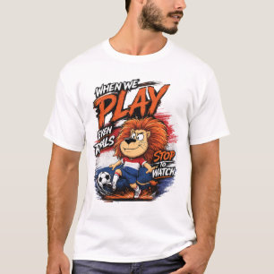 Camiseta engraçada para fã de futebol Holland Lion