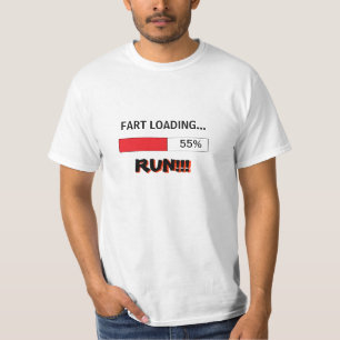 Camiseta engraçada para homens FART LOADING RUN