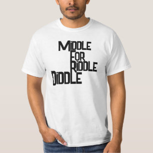 Camiseta engraçada para homens Middle for Riddle D