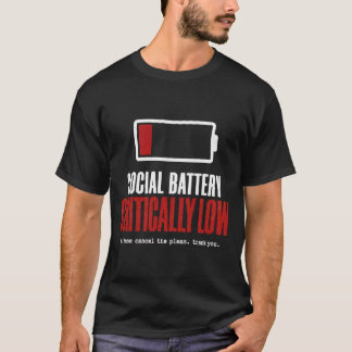 Camiseta engraçada para introvertidos Bateria Soci