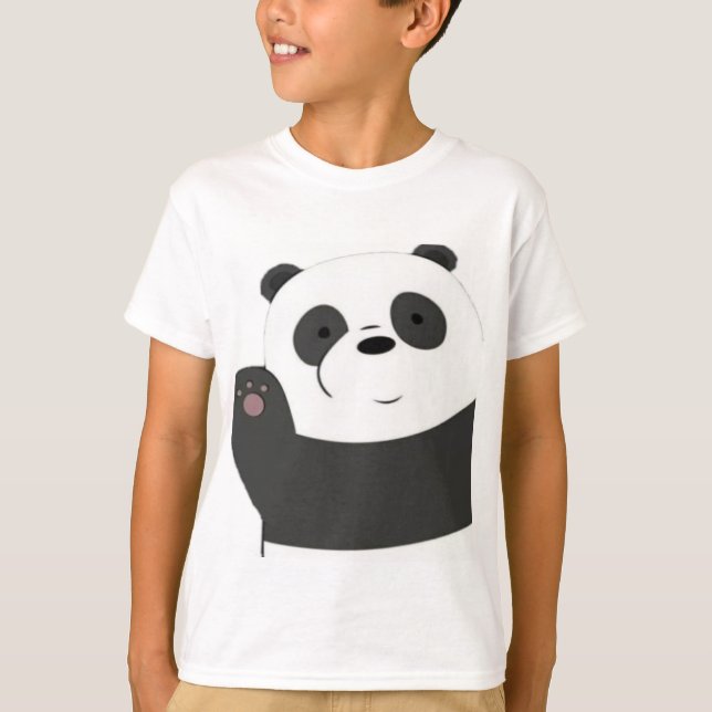 Camiseta engraçada para meninos e crianças PANDA (Frente)