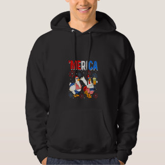 Camiseta engraçada para mulheres, frango, 4 de jul