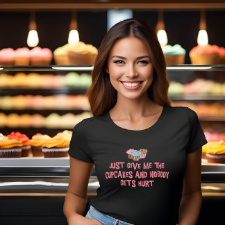 Camiseta engraçada para os Cupcakes