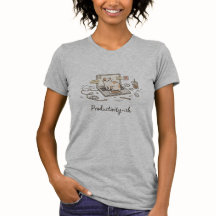 Camiseta engraçada para trabalho produtivo em casa