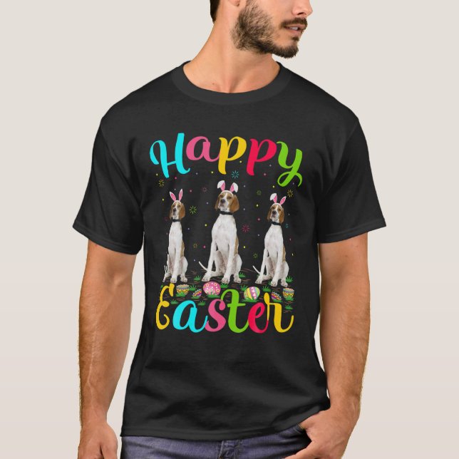 Camiseta Engraçada Páscoa, Coelhinho De Ovo, Cachorro Feliz (Frente)
