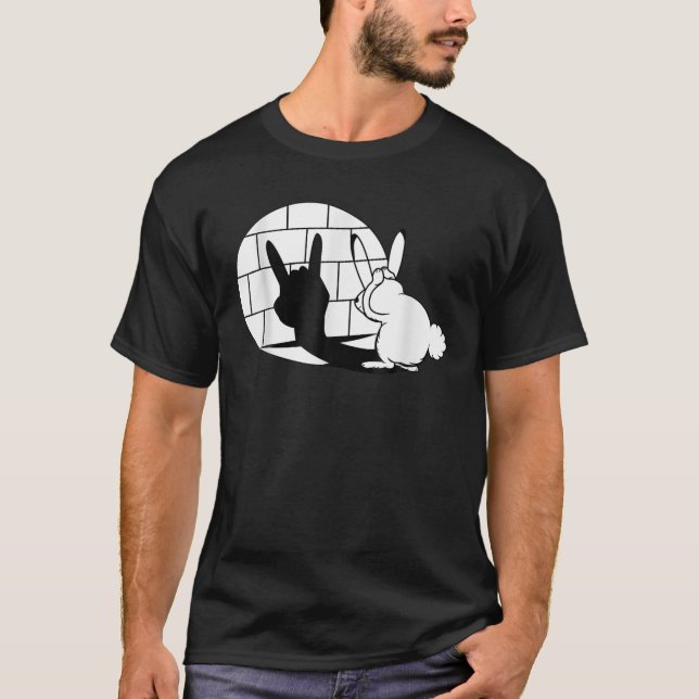 Camiseta Engraçada Páscoa Coelhinho Forte de Metais Pesados (Frente)