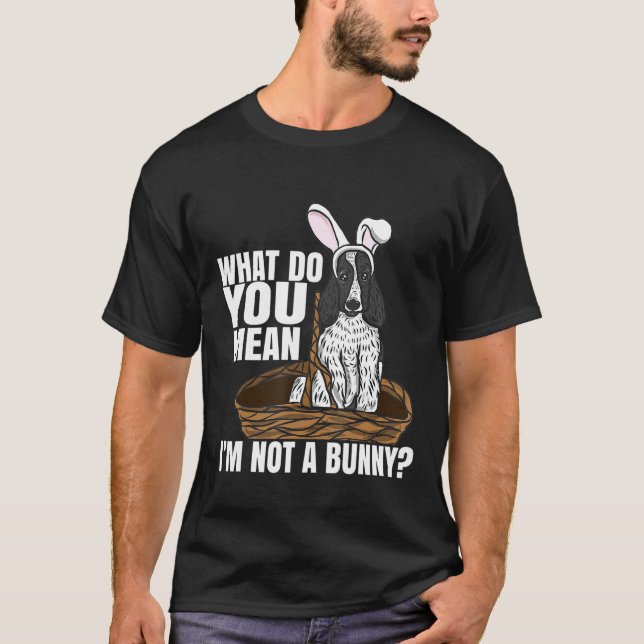Camiseta Engraçada Páscoa de Cocker Spaniel, Coelhinhas (Frente)