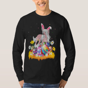 Camiseta Engraçada Páscoa Ovina Páscoa de Cães Deitada Chin