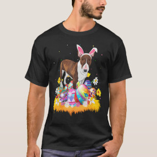 Camiseta Engraçada Páscoa Ovina Touro Terrier Páscoa de Cão