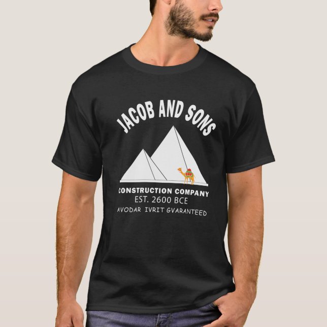 Camiseta Engraçada Passover Construção Hebraica Pirâmides d (Frente)