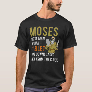 Camiseta Engraçada Passover Moisés Tablet Data Cloud Comp