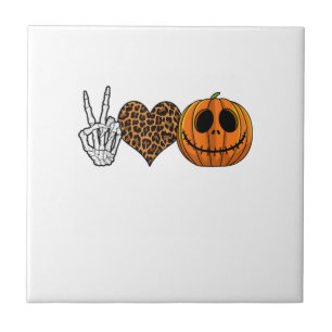 Camiseta engraçada Paz Amor Halloween