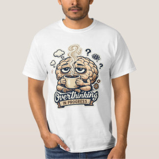 Camiseta Engraçada Pensando Excessivamente Em Anda
