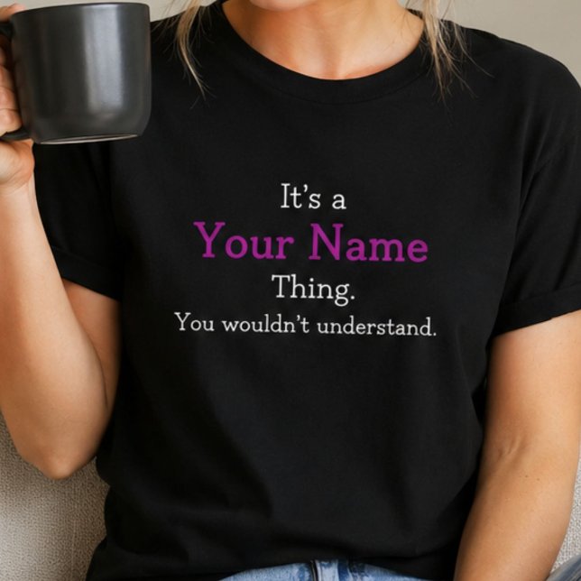 Camiseta Engraçada Personalizada com Nome (Criador carregado)