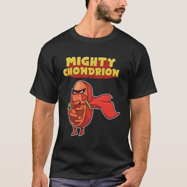 Camiseta Engraçada Piada de Ciências de Biologia Mitocôndri (Frente)
