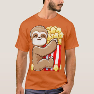 Camiseta Engraçada Pipoca Preguiçosa Enchendo Lama