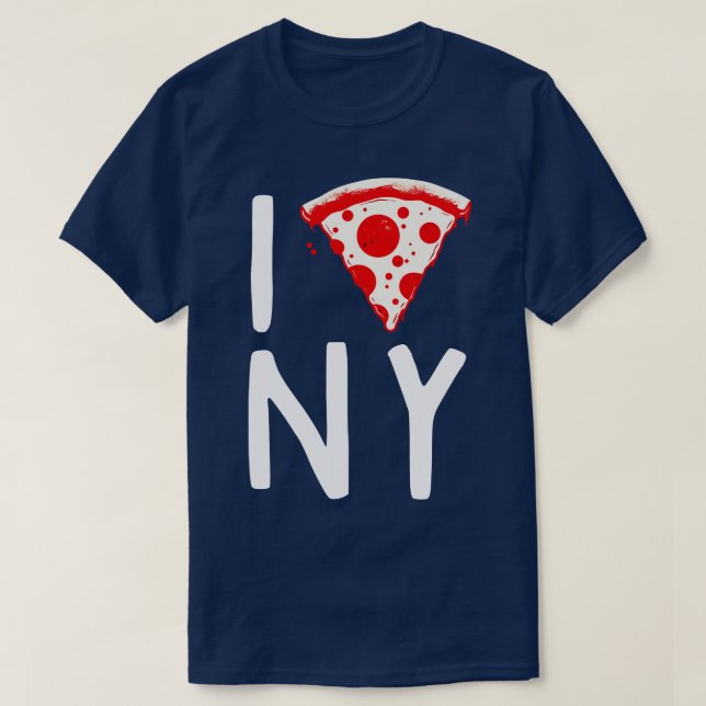 Camiseta Engraçada Pizza Nova York Oferece Homens Mulheres  (Frente do Design)