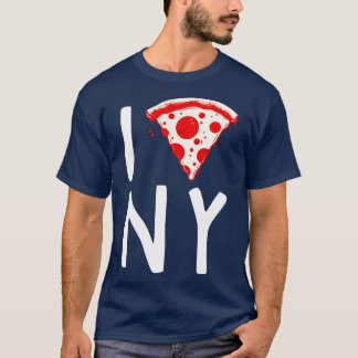 Camiseta Engraçada Pizza Nova York Oferece Homens Mulheres 