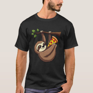 Camiseta Engraçada Pizza Tee - Sloth Lover Gift