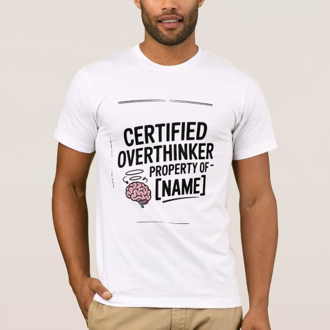 Camiseta engraçada presente de superpensador certi (Frente)