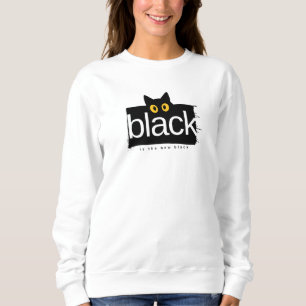 Camiseta engraçada 'Preto é o Novo Preto' Gato Pre