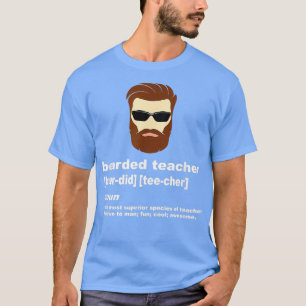 Camiseta Engraçada Professora De Barba Engraçada Adorando P