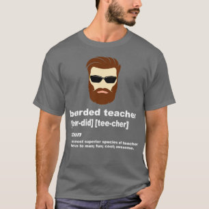Camiseta Engraçada Professora De Barba Engraçada Adorando P