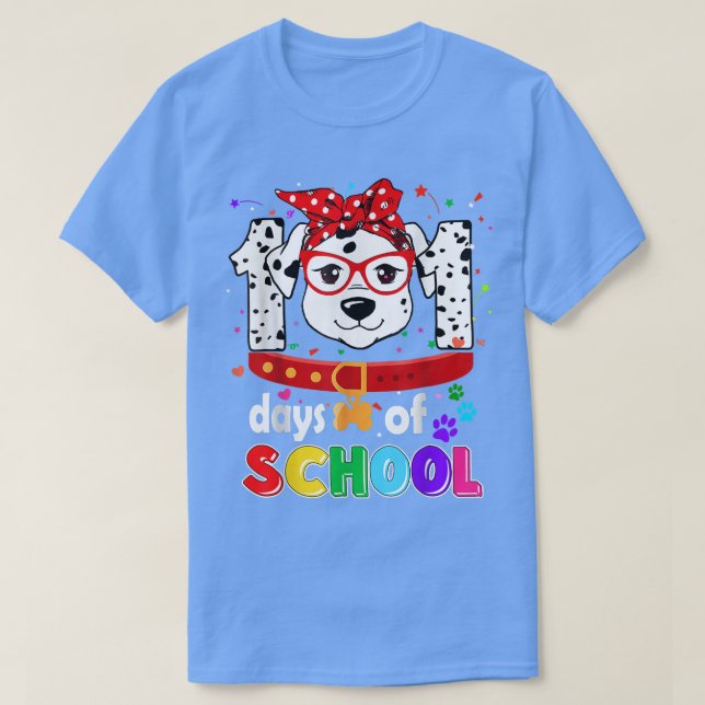 Camiseta Engraçada Professora Encantada Dog Dalmation 101 D (Frente do Design)