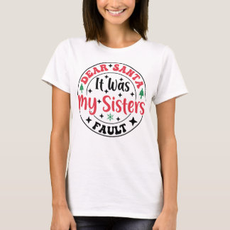 Camiseta engraçada 'Querido Papai Noel, foi culpa