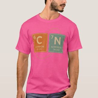Camiseta engraçada retrô 6 7 Carbono Nitrogênio De