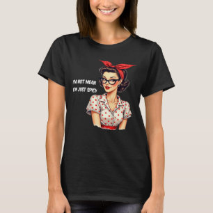 Camiseta engraçada retrô rockabilly mulher picante