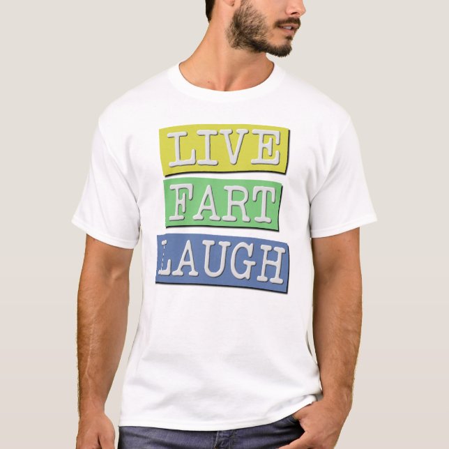 Camiseta engraçada risada flatulência (Frente)