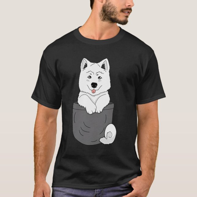 Camiseta Engraçada Samoia, Cãozinho De Bolso Samozado (Frente)