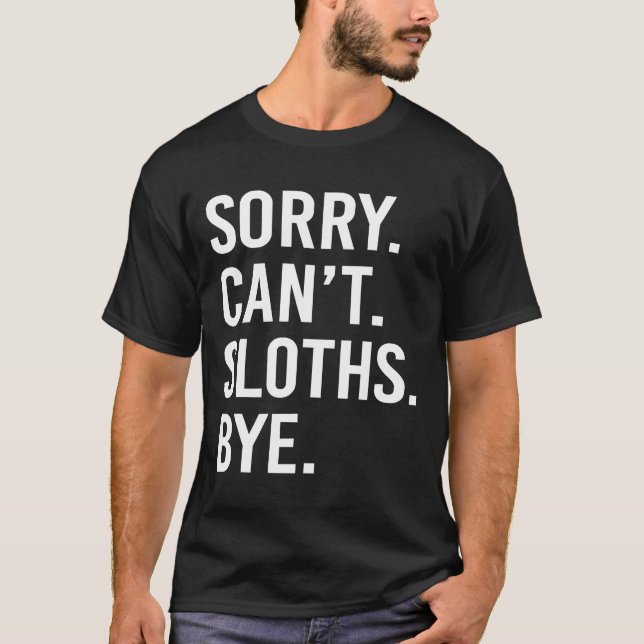 Camiseta Engraçada Sapo Sloth Sloth Dormindo (Frente)