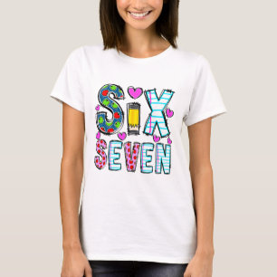 Camiseta engraçada seis sete 6 7 meme professor pa