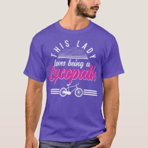 Camiseta Engraçada Senhora Ciclista Cavaleiros Ciclistas Mo