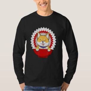 Camiseta Engraçada Shiba Inu Uni Cão Vermelho Língua Tapete
