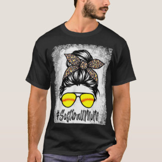 Camiseta Engraçada Sofbolinha A Vida Da Mãe Com Leopardo E